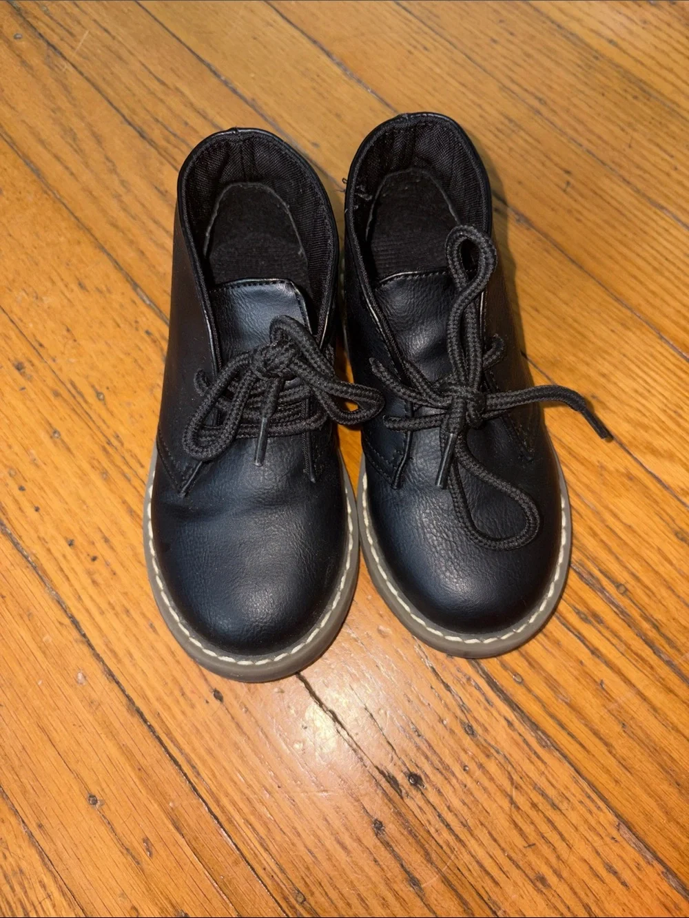 The Children's Place Black Lace-Up Dress Shoes for Kids